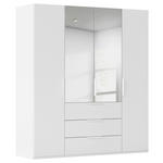 DREHTÜRENSCHRANK 201/223/61 cm,  in Weiß, 4-türig  - Weiß, Basics, Glas/Holzwerkstoff (201/223/61cm) - Novel