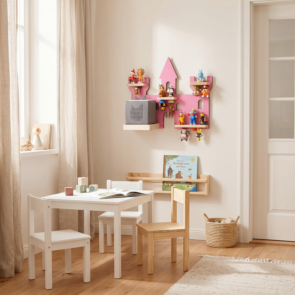 KINDERREGAL  - Pink, Modern, Holzwerkstoff (42/34/19cm) - Livetastic