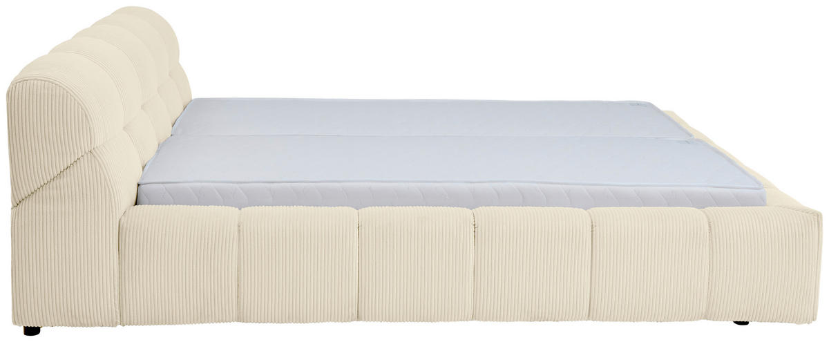POLSTERBETT 140/200 cm,  in Beige,  - Beige/Schwarz, Design, Kunststoff/Textil (140/200cm) - Tom Tailor