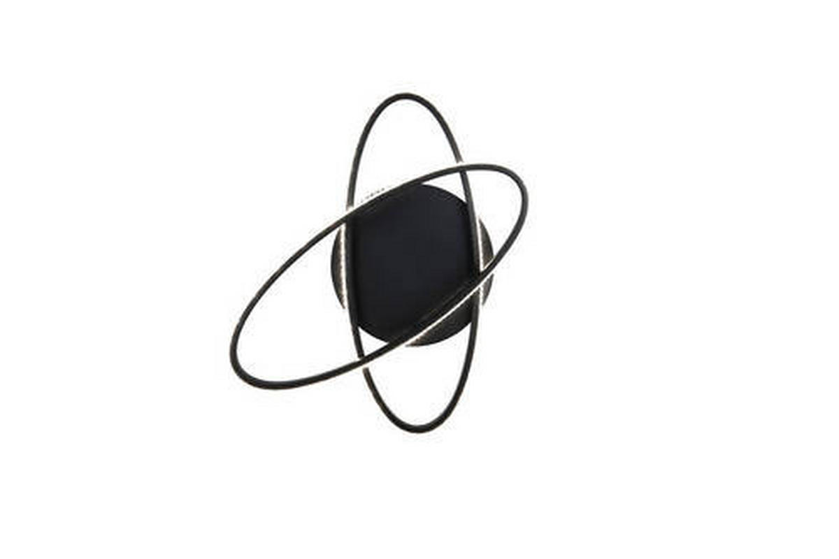 LED-DECKENLEUCHTE  58/9 cm    - Schwarz, Konventionell, Metall (58/9cm)