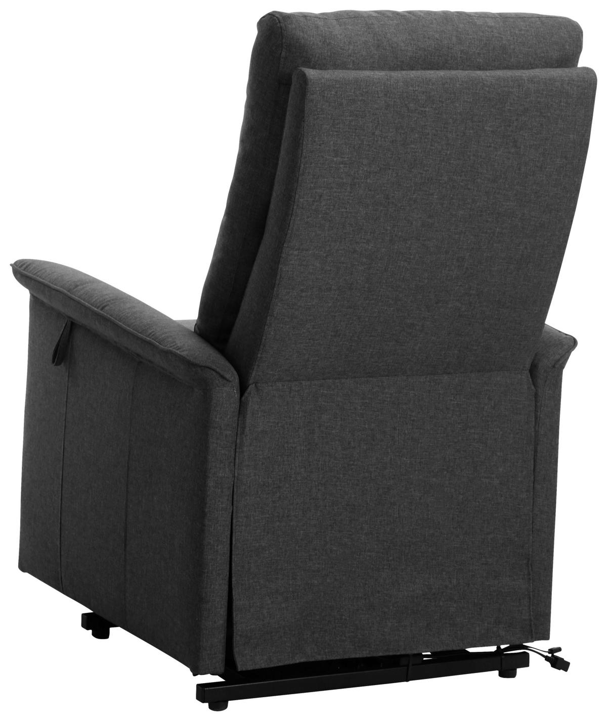 FERNSEHSESSEL Mikrofaser Grau  - Schwarz/Grau, KONVENTIONELL, Kunststoff/Textil (74/109/89cm) - MID.YOU