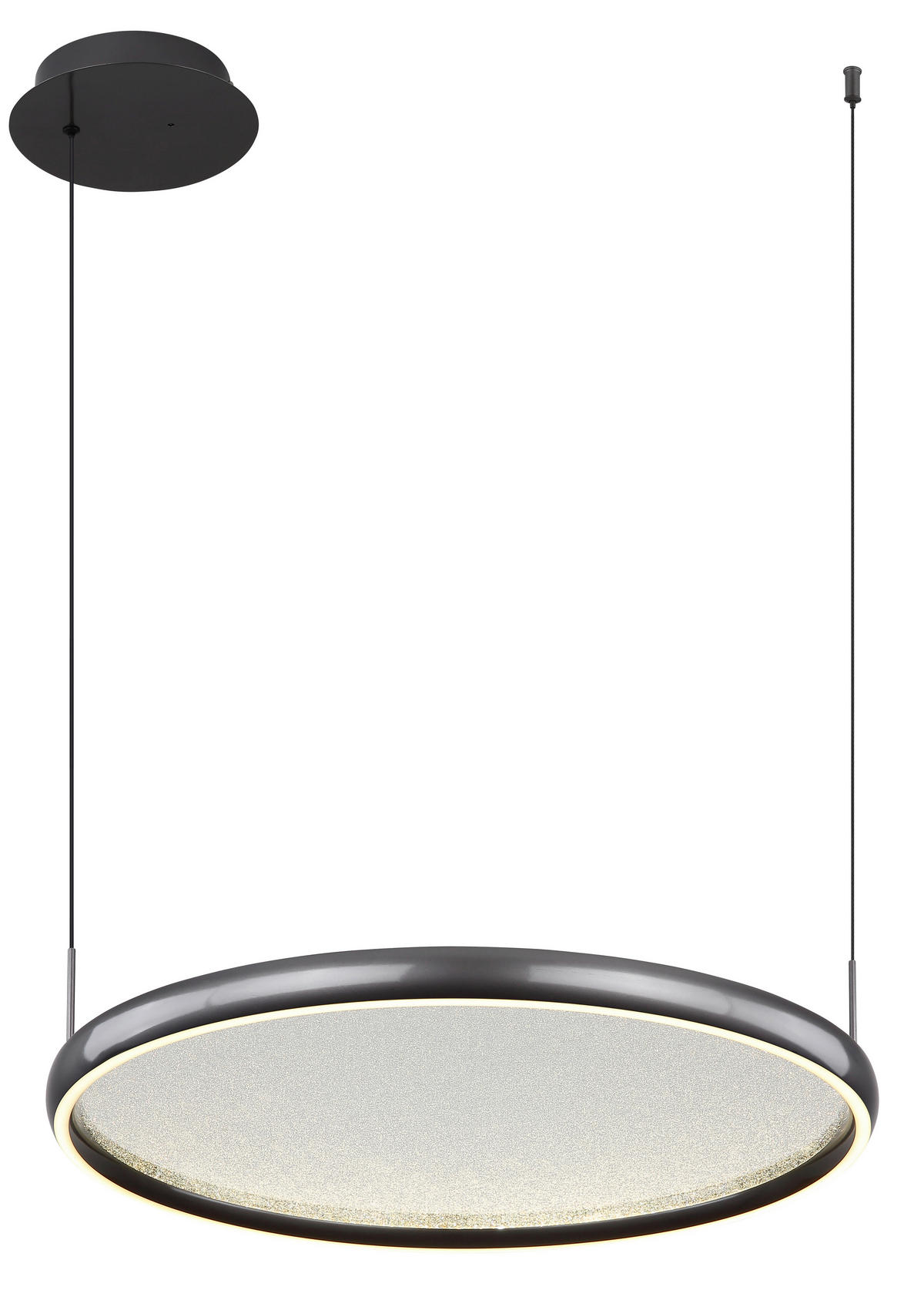 LED FÜGGŐLÁMPA 63/60/150 cm  - fekete/fehér, Design, műanyag/fém (63/60/150cm) - Globo