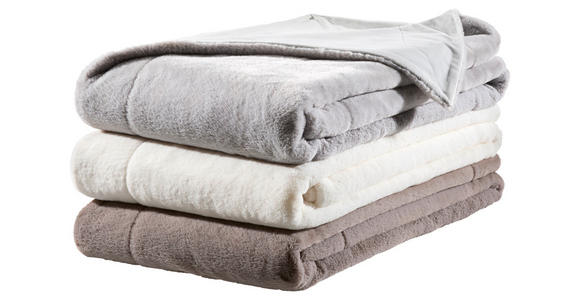 FELLDECKE YUKON 150/200 cm  - Silberfarben, Design, Textil (150/200cm) - Novel