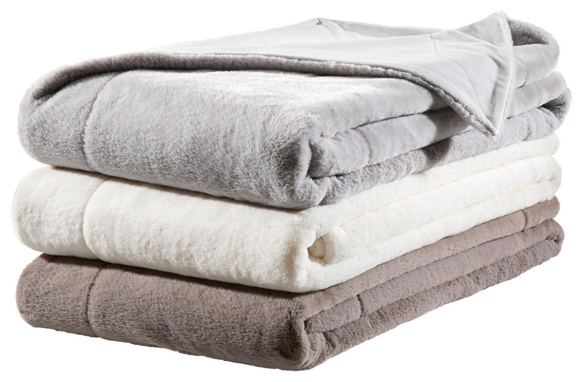 FELLDECKE YUKON 150/200 cm  - Weiß, Design, Textil (150/200cm) - Novel