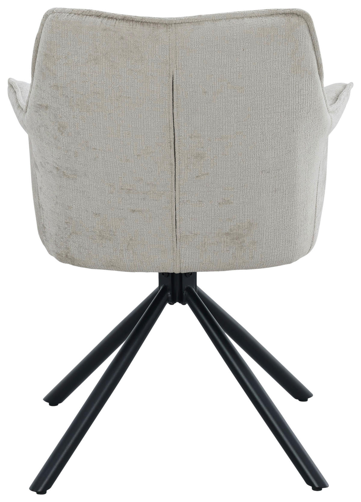 ARMLEHNSTUHL  Sitzfläche 360° drehbar, inklusive Armlehnen Chenille  Schwarz, Hellgrau  - Hellgrau/Schwarz, MODERN, Textil/Metall (62/86/63cm) - Livetastic