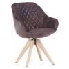 ARMLEHNSTUHL  in Mikrofaser  - Eichefarben/Dunkelbraun, Lifestyle, Holz/Textil (60/83/65cm) - Landscape