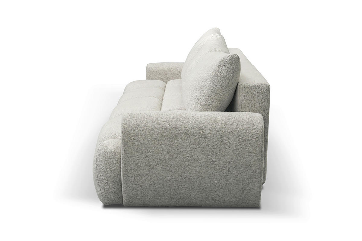 SCHLAFSOFA ALBA Struktur Creme  inkl. Bettkasten, Schlaffunktion  - Creme/Schwarz, Design, Holz/Textil (242/93/104cm) - MID.YOU