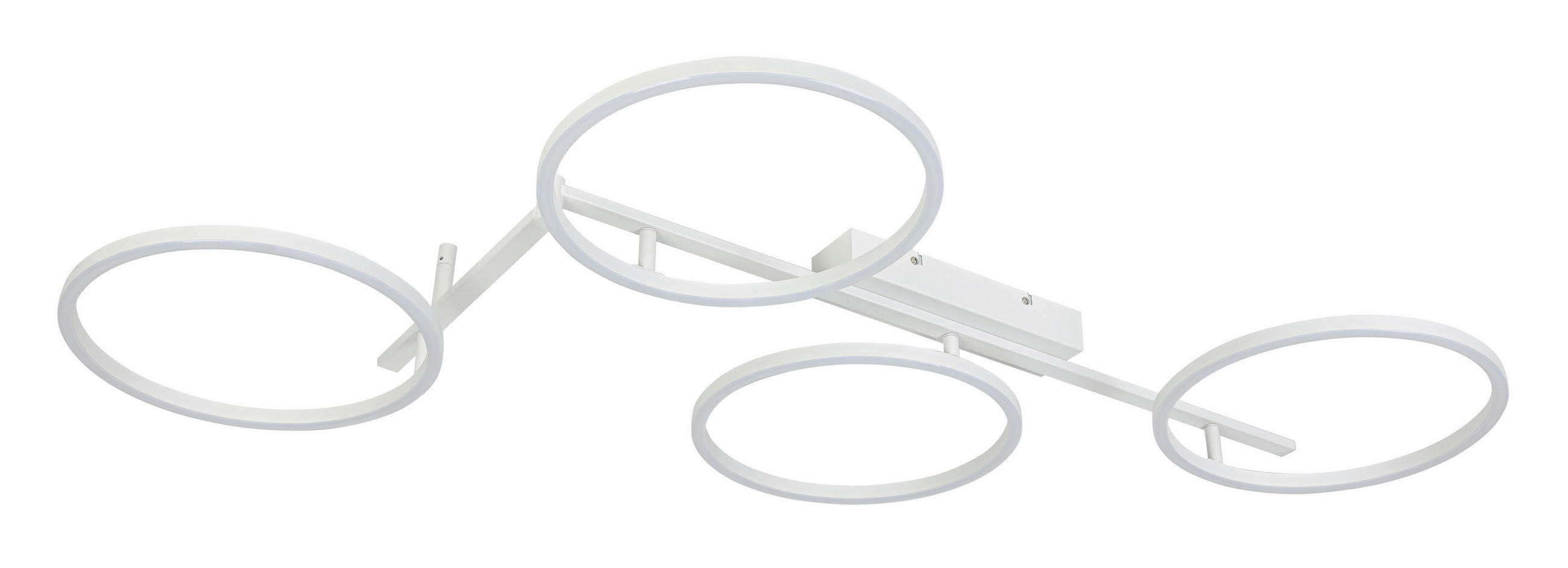 DECKENLEUCHTE    113/66/12 cm  - Weiss, Trend, Kunststoff/Metall (113/66/12cm) - Collett's Monde