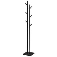 RUHAÁLLVÁNY fekete, krómszínű 28,5/177/28,5 cm   - krómszínű/fekete, Modern, fém (28,5/177/28,5cm) - Xora