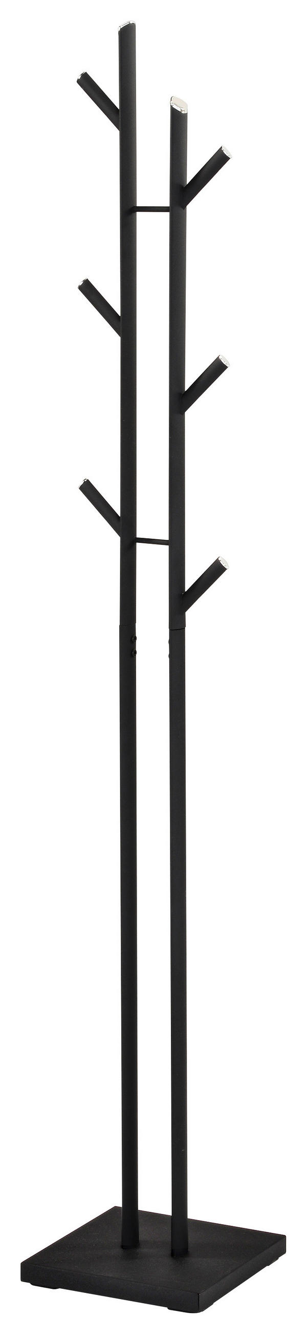 Xora Kleiderständer Schwarz, Chrom 28.5x177x28.5 cm