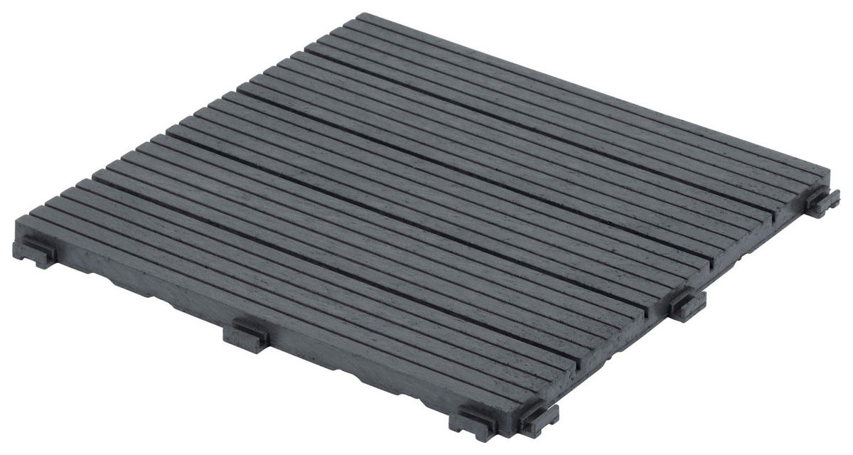 TERRASSENFLIESE 30X30CM 6-ER SET  - Edelstahlfarben, MODERN, Kunststoff (31,5/31,5/9cm)