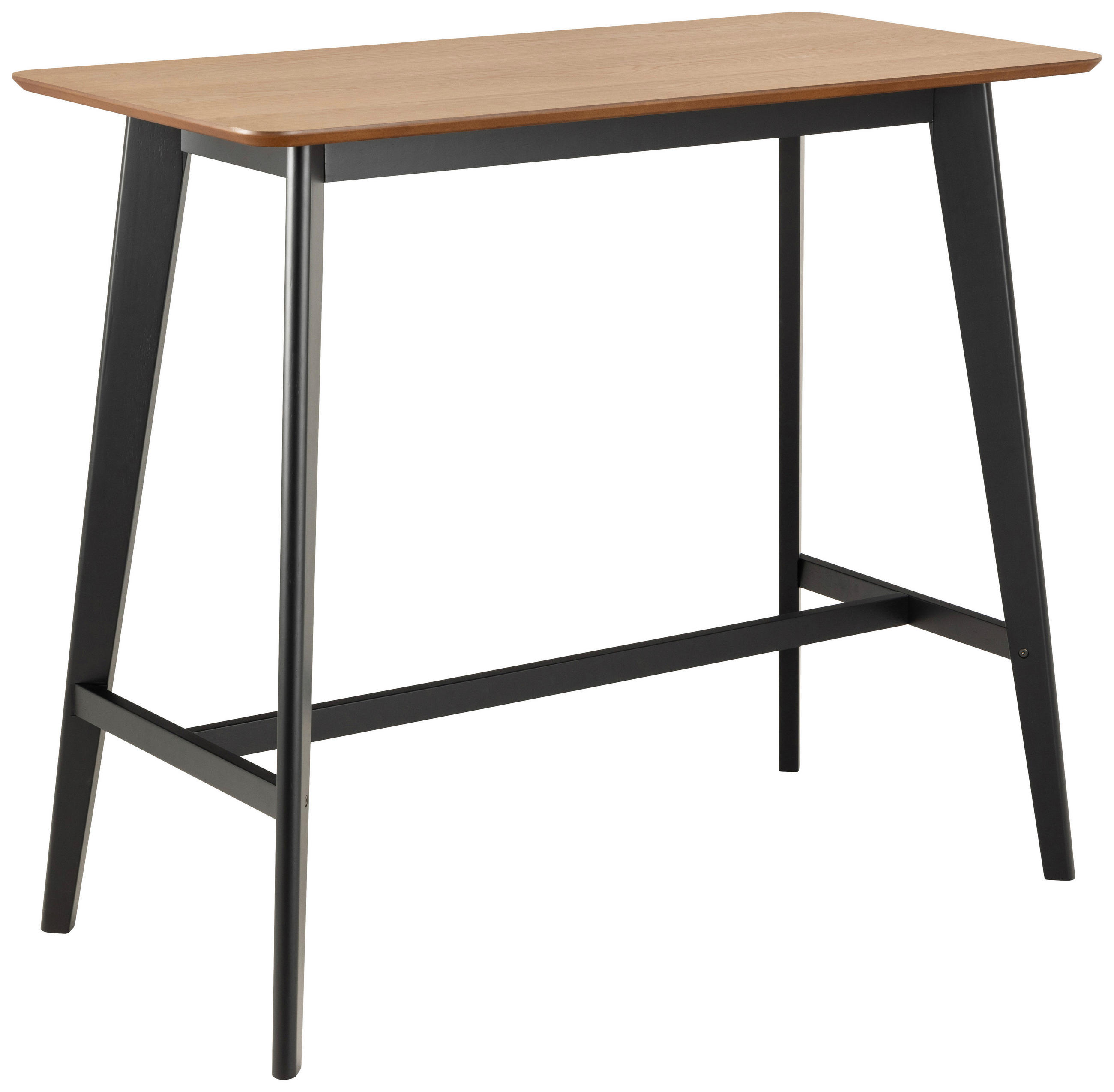 BARTISCH Eiche furniert rechteckig Eichefarben  - Eichefarben/Schwarz, Trend, Holz/Holzwerkstoff (120/105/60cm) - MID.YOU