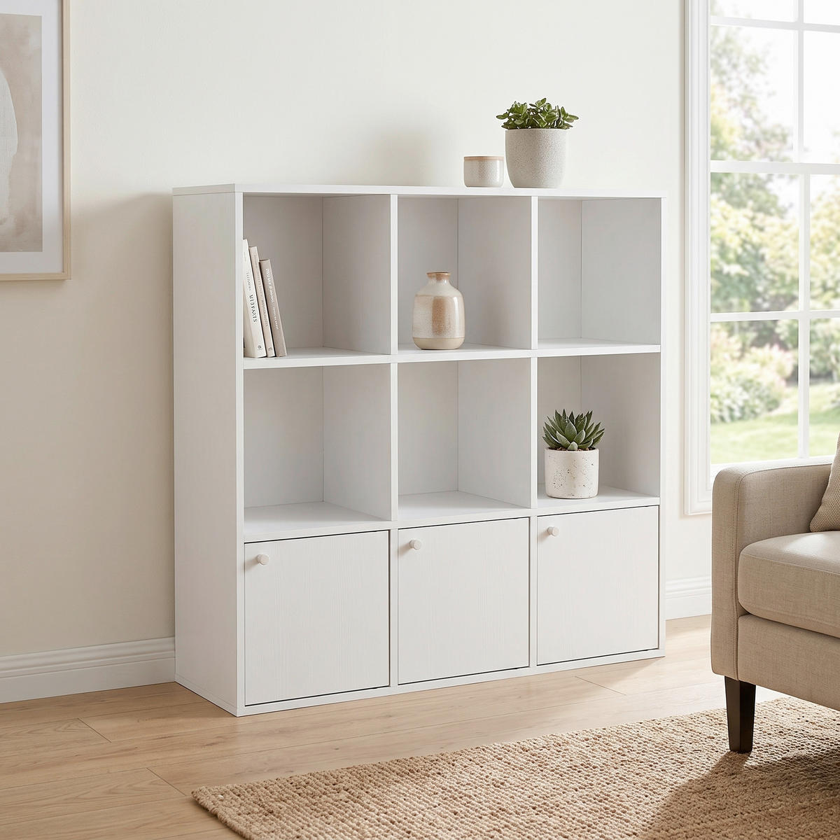 REGAL Weiß  - Weiß, Basics, Holzwerkstoff/Kunststoff (98/98/30cm) - Boxxx