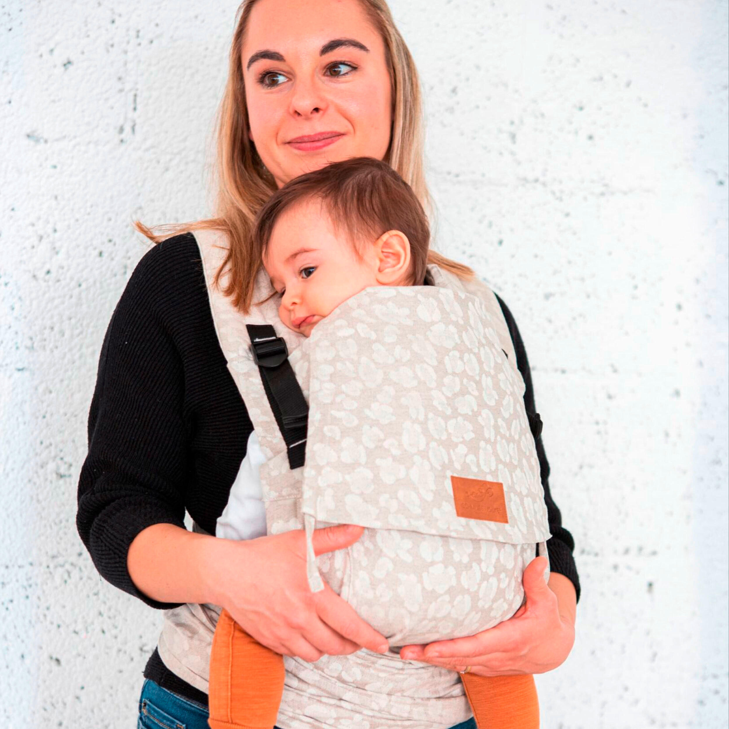 SCHMUSEWOLKE BABYTRAGE  - Weiß/Cappuccino, Basics, Textil - SCHMUSEWOLKE