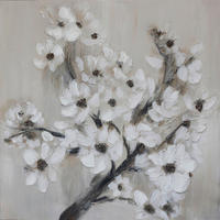 OLJNA SLIKA  70/70 cm   - siva/črna, Basics, tekstil/les (70/70cm) - Monee