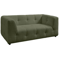 2-SITZER-SOFA Mikrofaser Grün  - Schwarz/Grün, Design, Kunststoff/Textil (184/72/95cm) - Livetastic