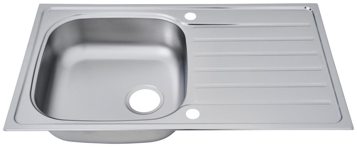 SPÜLE 1720DALLAS86X50  - Edelstahlfarben, Trend, Metall (86/17,5/50cm) - Respekta