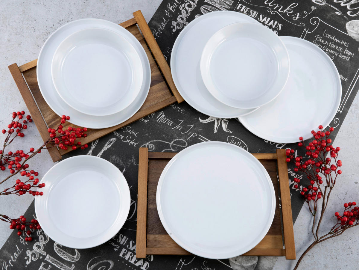 JÍDELNÍ SOUPRAVA, porcelán - bílá, Basics, keramika (29/25/30cm) - Creatable