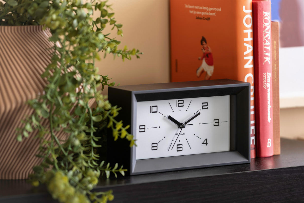 WANDUHR  Schwarz  - Schwarz, Basics, Kunststoff (20/11/6cm) - Karlsson