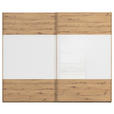 SCHWEBETÜRENSCHRANK 271/223/68 cm 2-türig Weiß, Eiche Artisan  - Eichefarben/Weiß, Design, Glas/Holzwerkstoff (271/223/68cm) - Xora