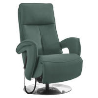 RELAXSESSEL in Leder Opal  - Chromfarben/Opal, Design, Leder/Metall (77/110/87cm) - Valdera