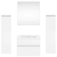 BADEZIMMER 122,4 cm  - Weiss Hochglanz/Weiss, Konventionell, Holzwerkstoff (122,4cm) - Puris