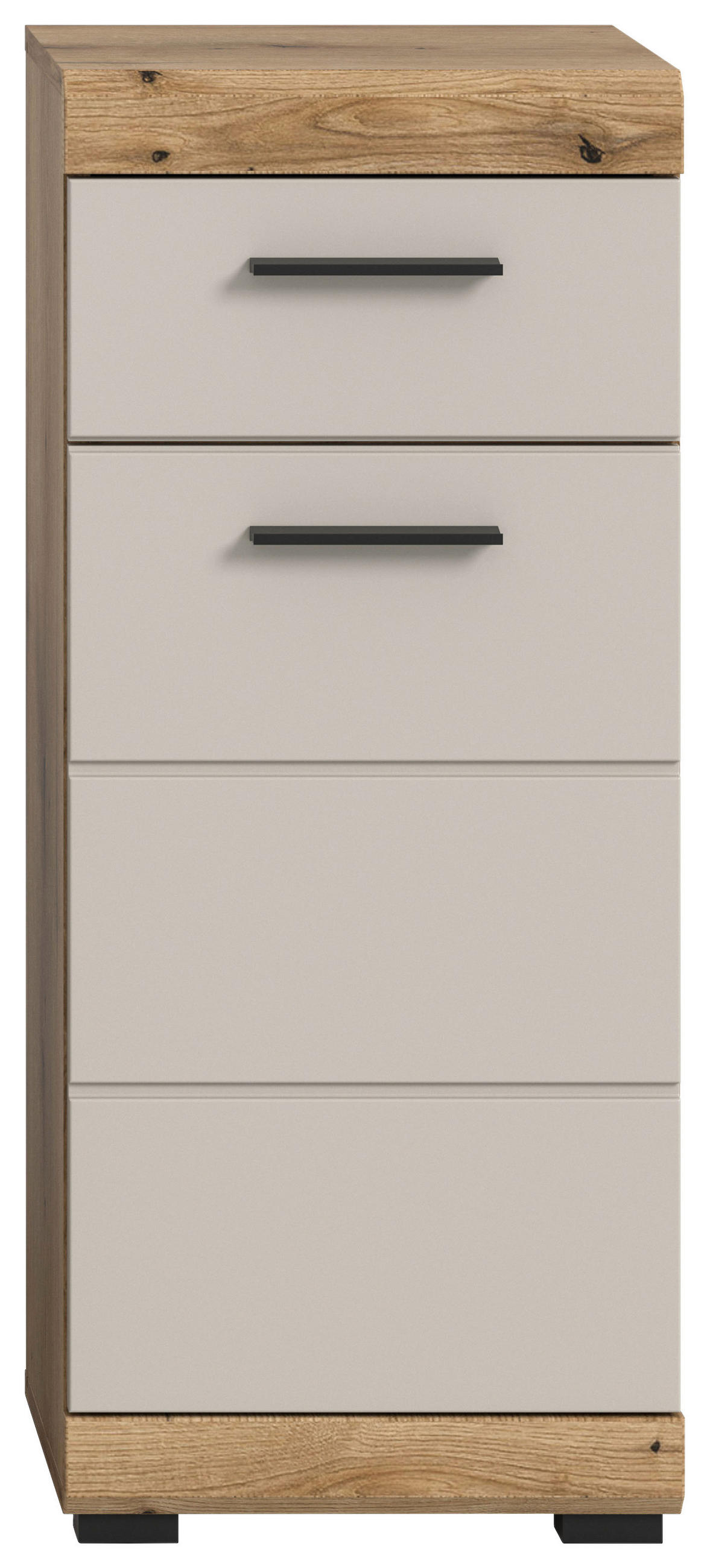 MIDISCHRANK 37/88/31 cm  - Kaschmir/Schwarz, MODERN, Holzwerkstoff/Kunststoff (37/88/31cm) - MID.YOU