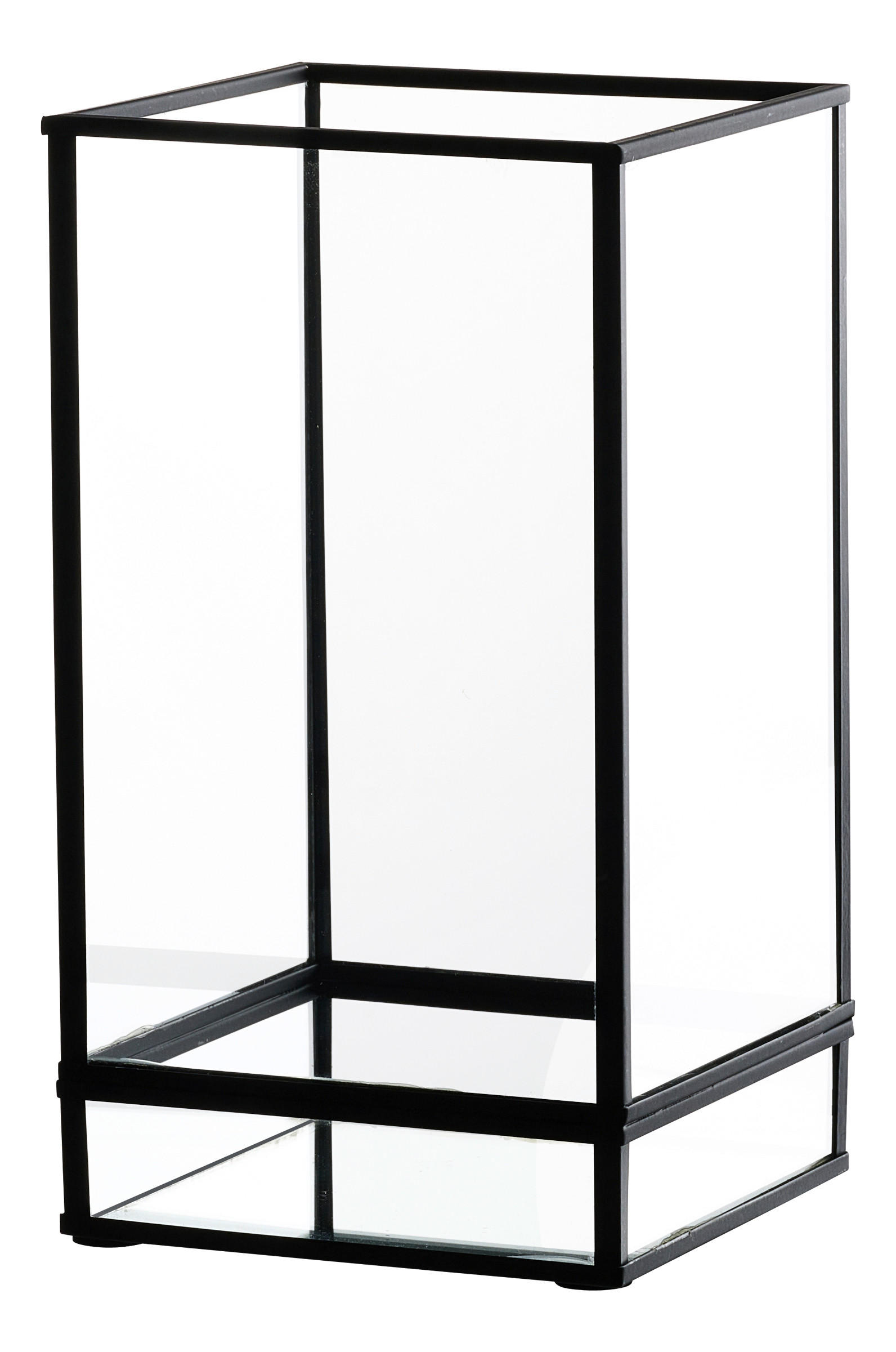 WINDLICHT Klar, Schwarz  - Klar/Schwarz, Basics, Glas/Metall (12/12/22cm) - Ritzenhoff Breker