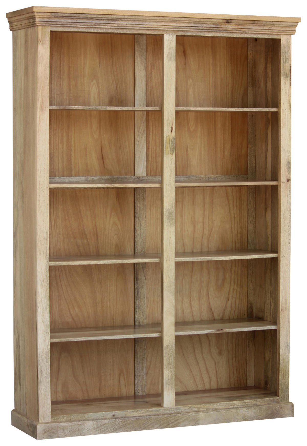 REGAL Mangoholz massiv Naturfarben, Hellbraun  - Hellbraun/Naturfarben, ROMANTIK / LANDHAUS, Holz (140/200/40cm) - MID.YOU