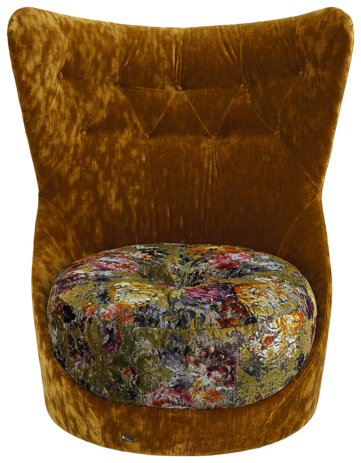 SESSEL in Samt Multicolor  - Multicolor, Trend, Textil/Metall (90/101/98cm) - Bretz