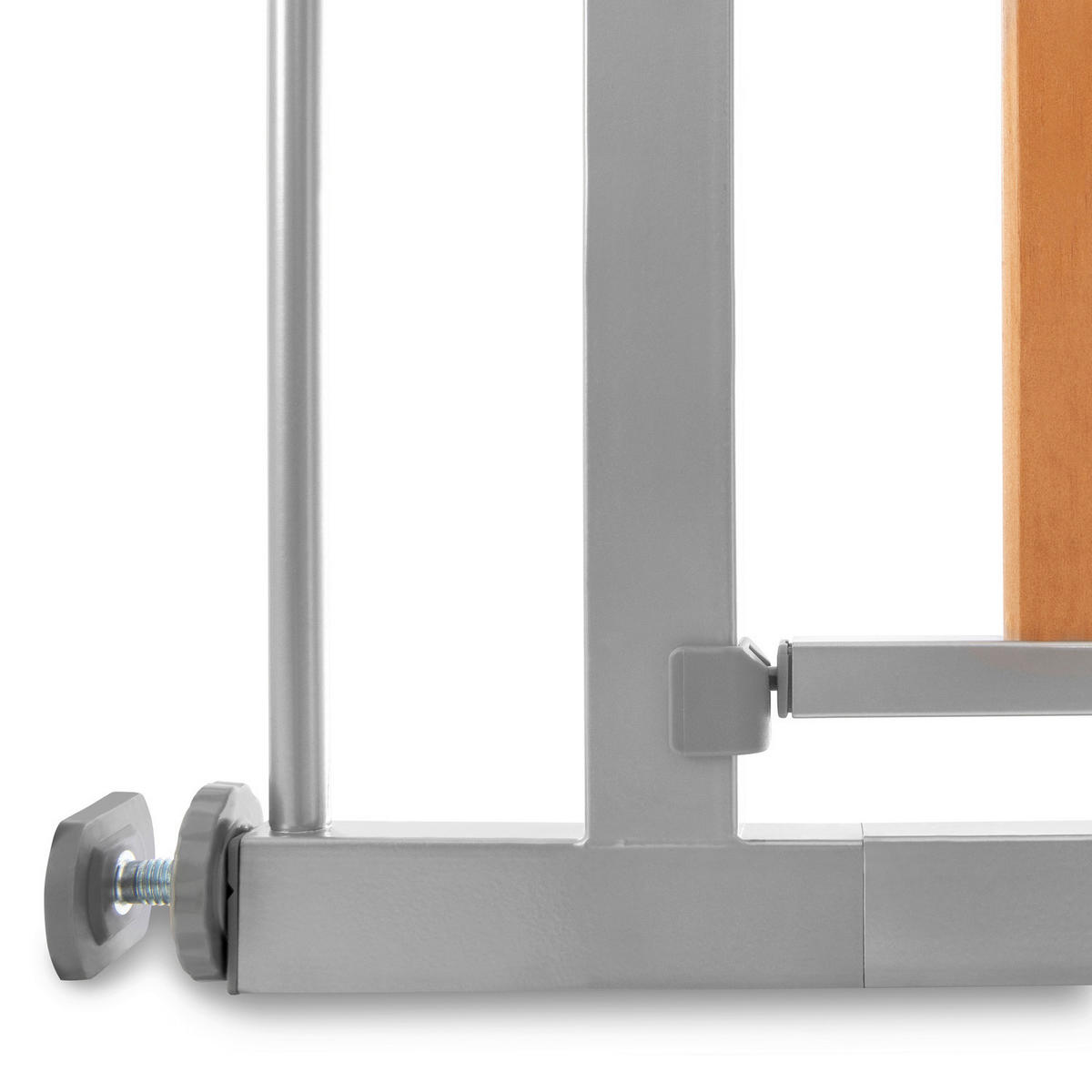TÜRSCHUTZGITTER  - Silberfarben, Basics, Metall (96-101/77cm) - Hauck