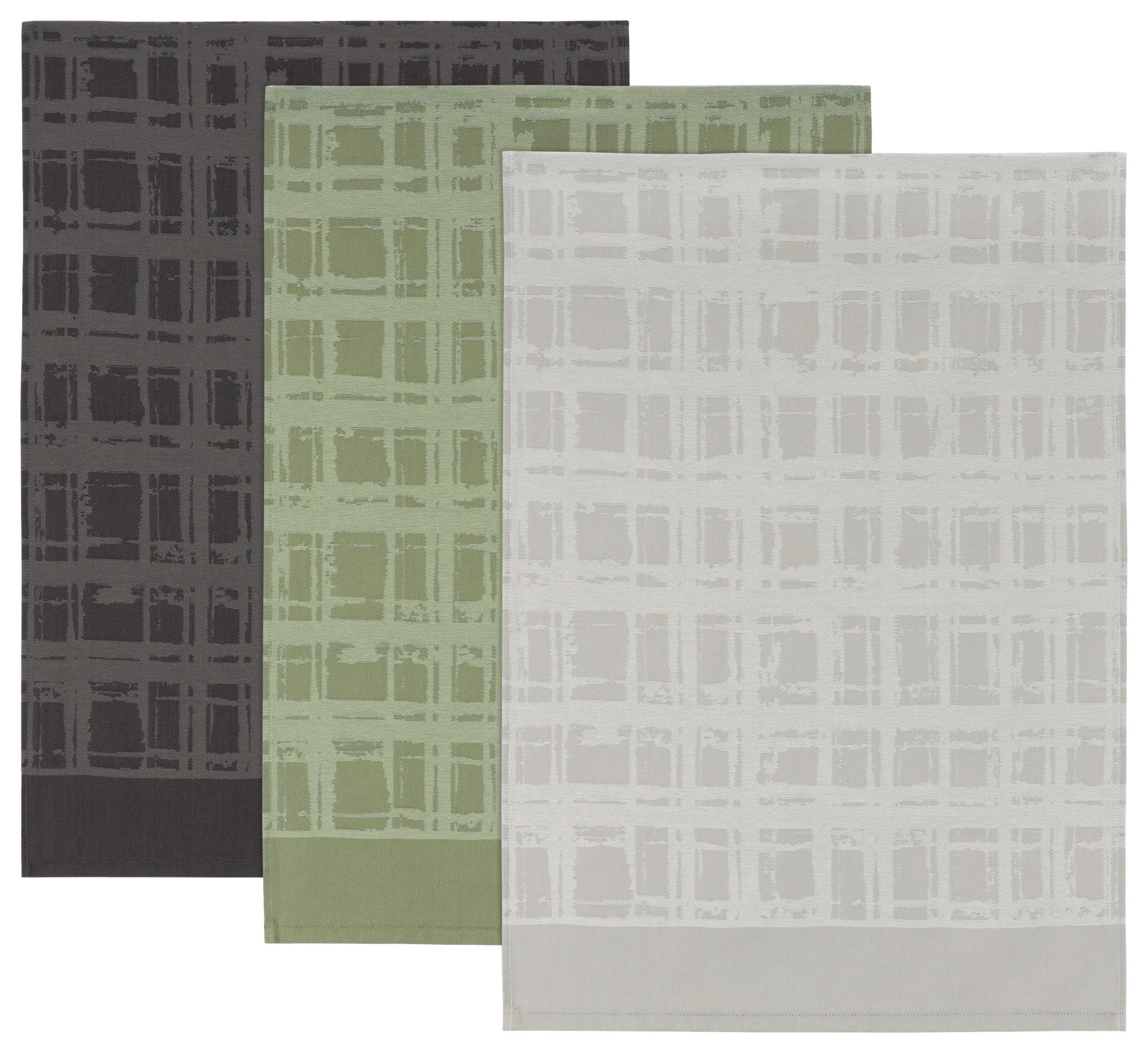 SADA UTĚREK 3dílné - zelená, Basics, textil (50/70cm) - Vossen