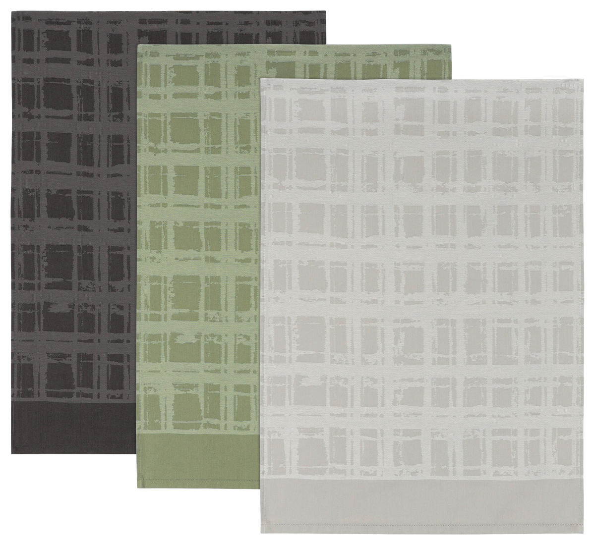 SADA UTĚREK 3dílné - zelená, Basics, textil (50/70cm) - Vossen