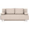 SCHLAFSOFA in Flachgewebe Sandfarben  - Sandfarben/Chromfarben, Design, Textil/Metall (197/88/89cm) - Xora