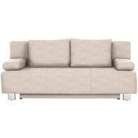 SCHLAFSOFA in Flachgewebe Sandfarben  - Sandfarben/Chromfarben, Design, Textil/Metall (197/88/89cm) - Xora
