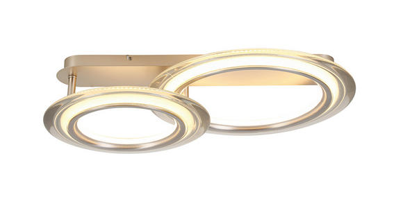 LED-DECKENLEUCHTE 66/45/16 cm   - Chromfarben/Champagner, Design, Kunststoff/Metall (66/45/16cm) - Dieter Knoll