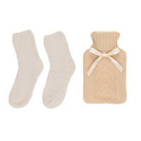 WÄRMFLASCHE Kunststoff, Textil  - Beige, Basics, Kunststoff/Textil (16/5/31cm)