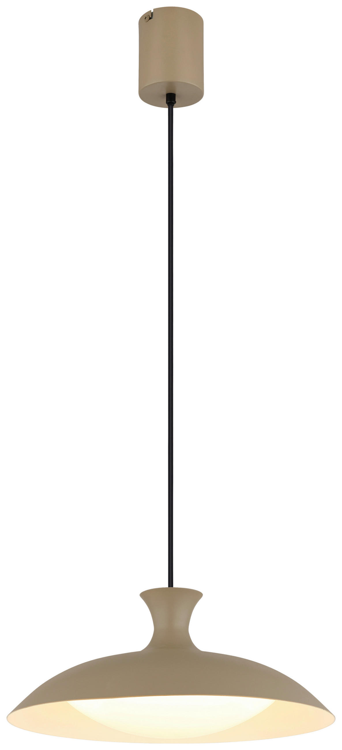LED-HÄNGELEUCHTE 40/150 cm   - Sandfarben/Opal, Trend, Kunststoff/Metall (40/150cm) - Collet's Monde