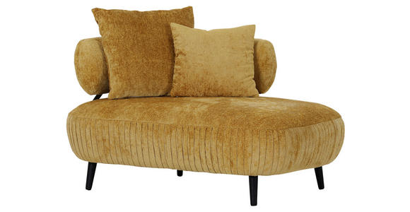 RÉCAMIERE Belisa in Chenille Gelb  - Gelb/Schwarz, Design, Holz/Textil (110/85/170cm) - Landscape