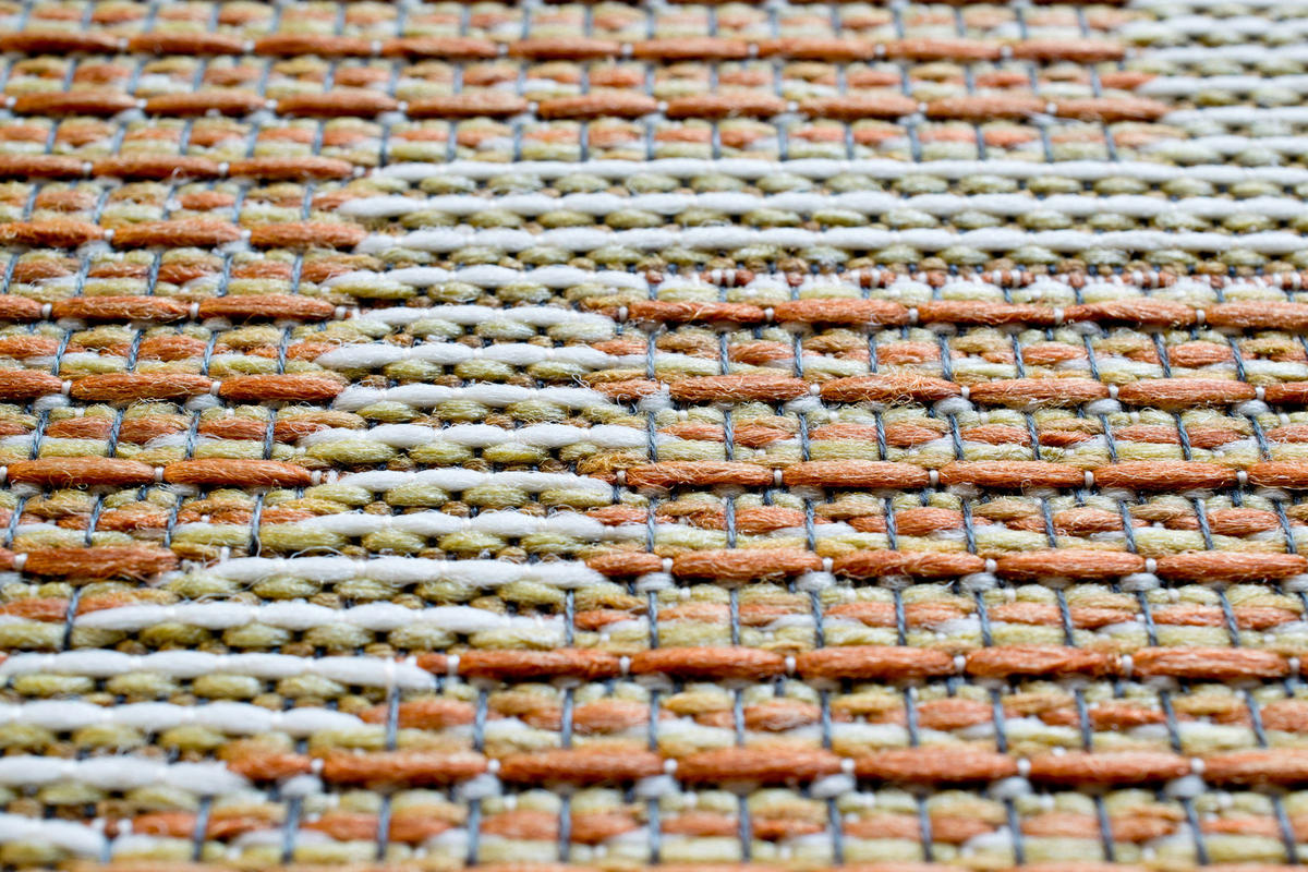 FLACHWEBETEPPICH 160/230 cm Amalfi Gelb, Weiß, Rostfarben  - Rostfarben/Gelb, KONVENTIONELL, Textil (160/230cm) - Novel