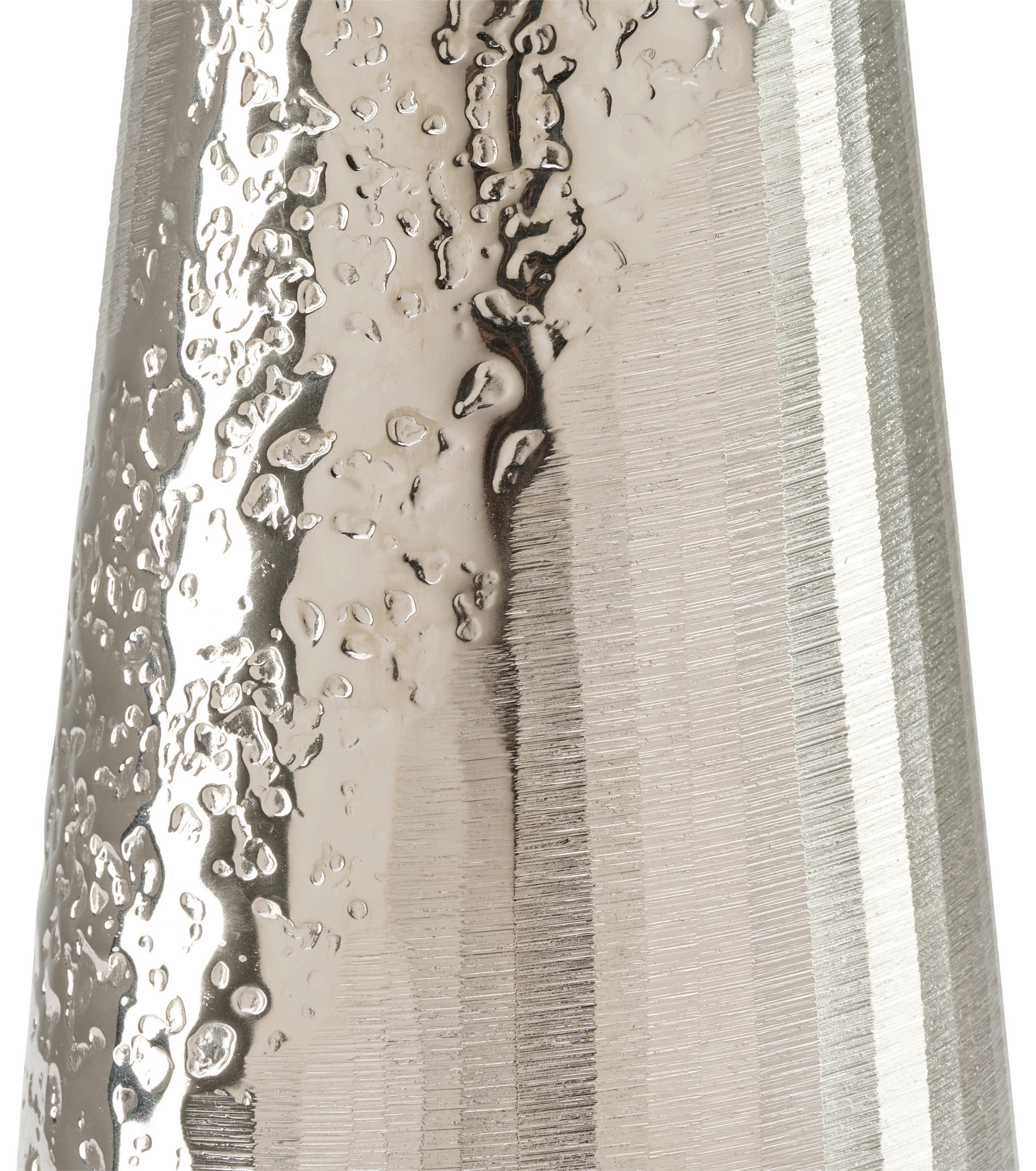 VÁZA, kov, 36 cm - barvy niklu, Design, kov (12/36cm) - Ambia Home