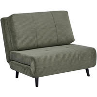 SCHLAFSESSEL Cord Grün    - Schwarz/Grün, Design, Holz/Textil (100/82/91cm) - Ti'me