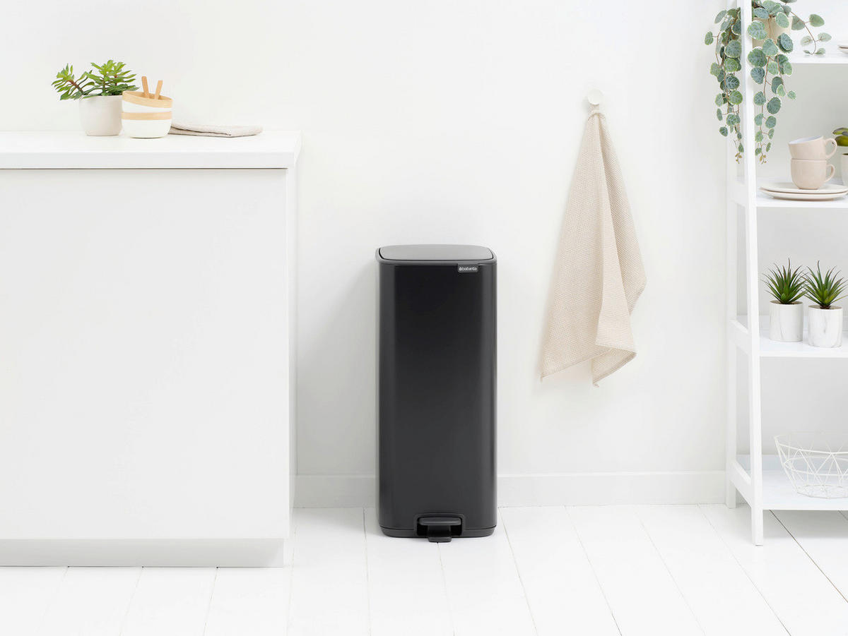 KOŠ S NOŽNOM PAPUČICOM  30 l  New Icon  - crna/antracit, Design, metal/plastika (28,8/64,7/35,8cm) - Brabantia