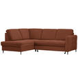 ECKSOFA in Chenille Rostfarben  - Rostfarben/Schwarz, MODERN, Holz/Textil (184/241cm) - Carryhome