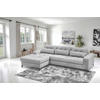 ECKSOFA in Struktur Hellgrau  - Hellgrau/Schwarz, Design, Textil/Metall (176/255cm) - Livetastic