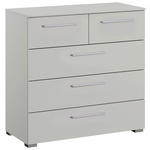 KOMMODE  in 80/81/42 cm  - Silberfarben/Hellgrau, Design, Holzwerkstoff/Kunststoff (80/81/42cm) - Novel