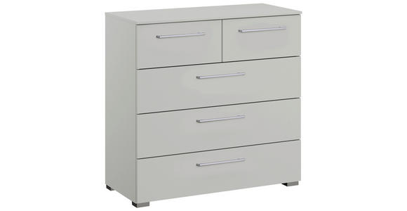 KOMMODE  in 80/81/42 cm  - Silberfarben/Hellgrau, Design, Holzwerkstoff/Kunststoff (80/81/42cm) - Novel