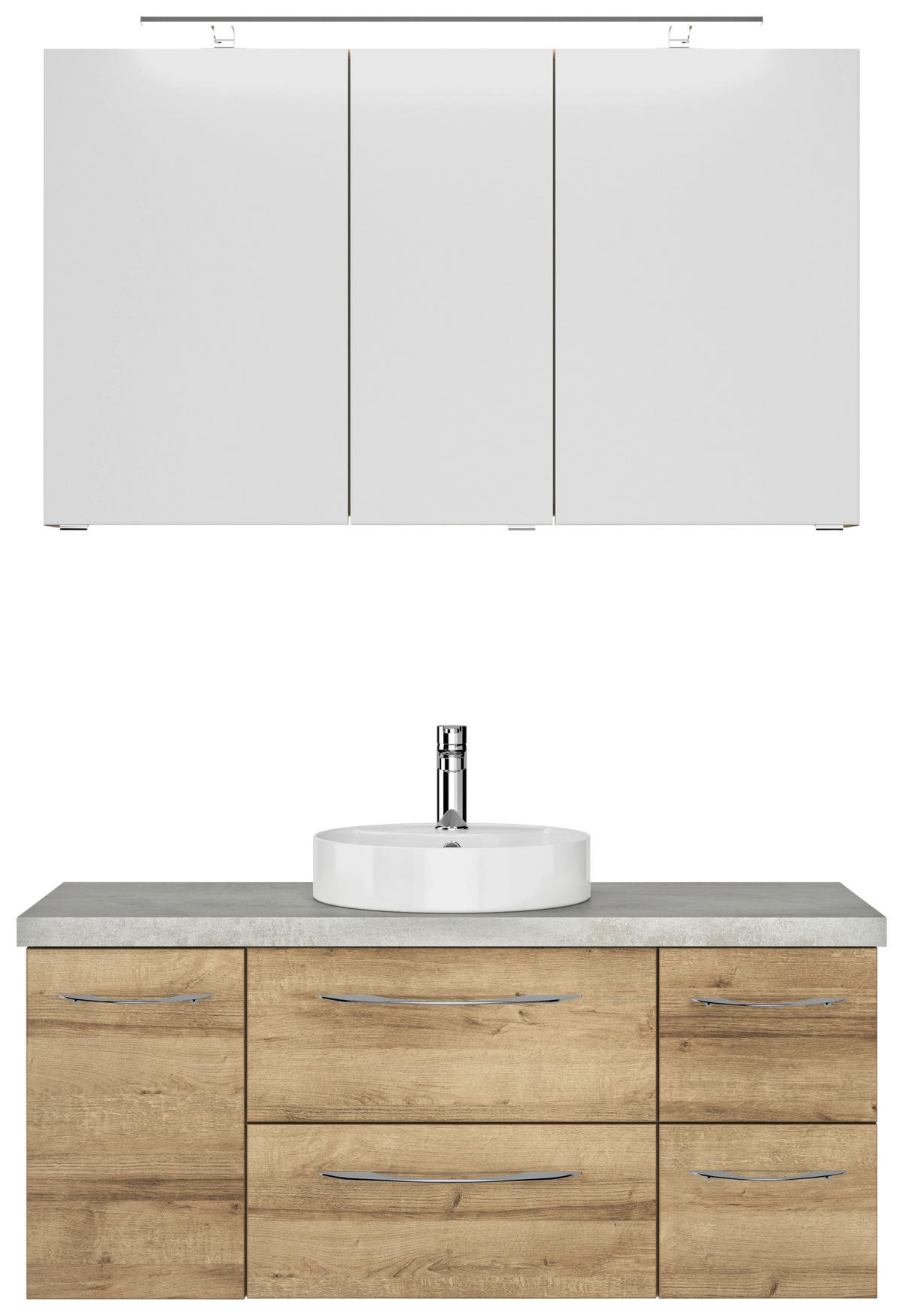 BADEZIMMER  in 120 cm  - Eichefarben/Weiß, KONVENTIONELL, Holzwerkstoff (120cm) - Pelipal
