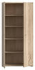 DREHTÜRENSCHRANK 2-türig Eichefarben  - Eichefarben/Alufarben, Design, Holzwerkstoff/Kunststoff (73,7/149,5/34,8cm)