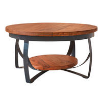 COUCHTISCH in Holz 70/70/35 cm  - Schwarz/Braun, MODERN, Holz/Metall (70/70/35cm) - MID.YOU